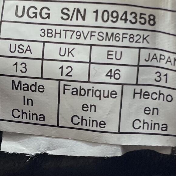 UGG Freamon Waterproof Blue Leather Black Lace Up Ankle Boots Mens Size 13 - Picture 10 of 10